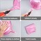 Pearl Pink Foil Balloons 6pcs 22 Inch Large Round Foil Big Giant 4D Jumbo Inflatable Mirror Ball Mylar Balloons for Baby Shower Birthday Gender Reveal Tea Princess Party Decorations